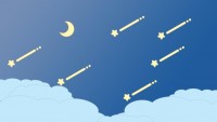 星が流れる夜空の…