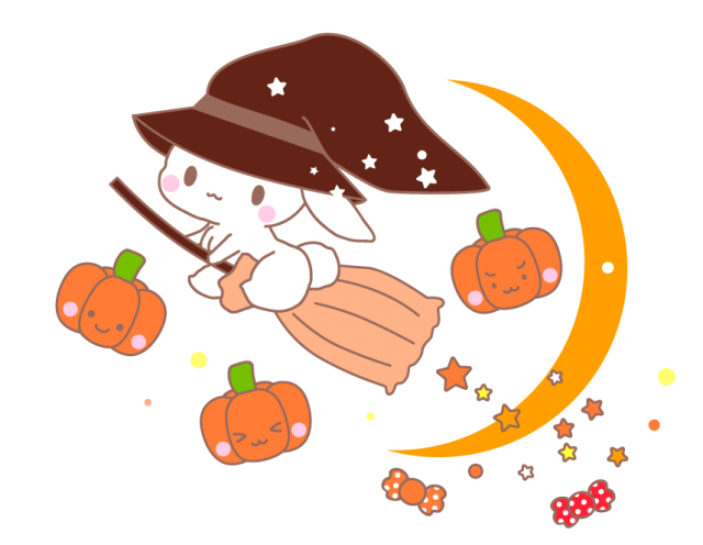 ハロウィン 魔法使いうさぎさんイラスト 無料イラスト素材 素材ラボ