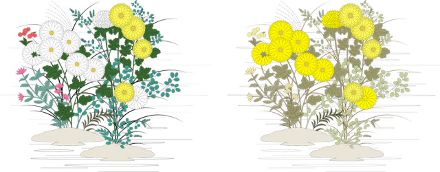 菊と萩のアイコン Csai Png 無料イラスト素材 素材ラボ