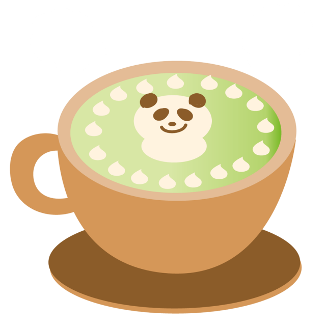 冬のホットドリンク 抹茶ラテ 無料イラスト素材 素材ラボ