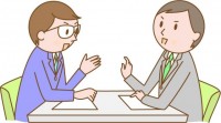 商談をするビジネ…