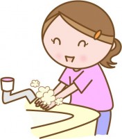 手洗いをする子ど…