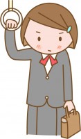 通学する女子学生