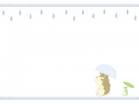 傘をさして歩くハ…