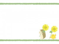 ヒマワリを持って…