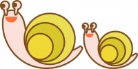 カタツムリの親子