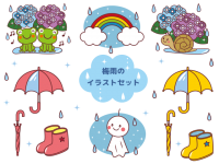 梅雨のイラストセ…
