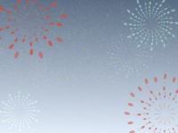 夜空にあがる花火…