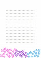 三色の紫陽花の便…