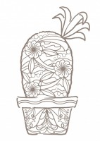 サボテンの塗り絵