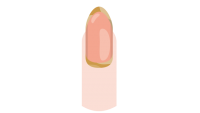 ピンク色のネイル…