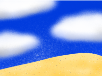 砂漠と青空