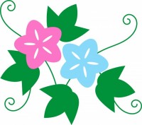 朝顔の花のイラス…