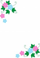 朝顔の花のフレー…