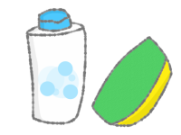 洗剤とスポンジ