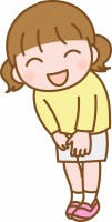 かわいい笑顔で挨…