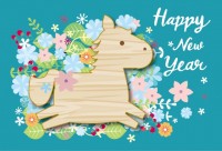 かわいい年賀状　…