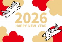 梅のフレームと走…