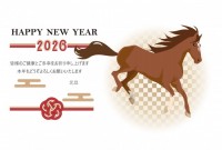 干支の馬と梅結び…