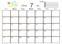 ２０２６年　７月…