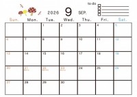 ２０２６年　９月…