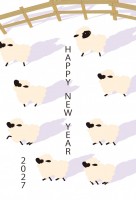 牧場のかわいい羊…