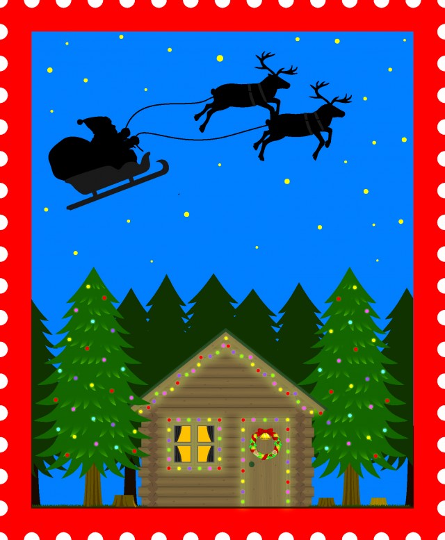クリスマスの切手風イラスト 無料イラスト素材 素材ラボ