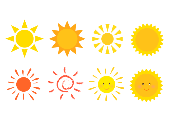 太陽 イラストセット 無料イラスト素材 素材ラボ
