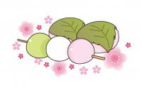 桜餅と三色団子の…
