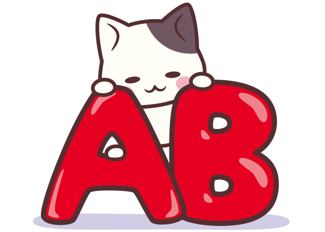 ぶち猫 にゃんこ 血液型ab 無料イラスト素材 素材ラボ