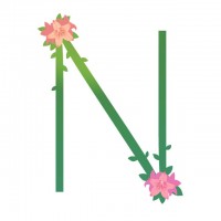 花文字のN