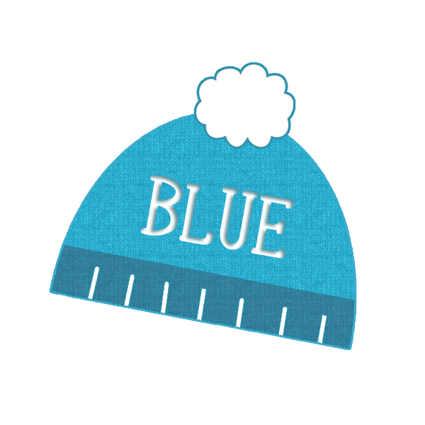温かい毛糸の帽子 ブルー 無料イラスト素材 素材ラボ