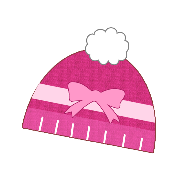 温かい毛糸の帽子 模様入り ピンク 無料イラスト素材 素材ラボ