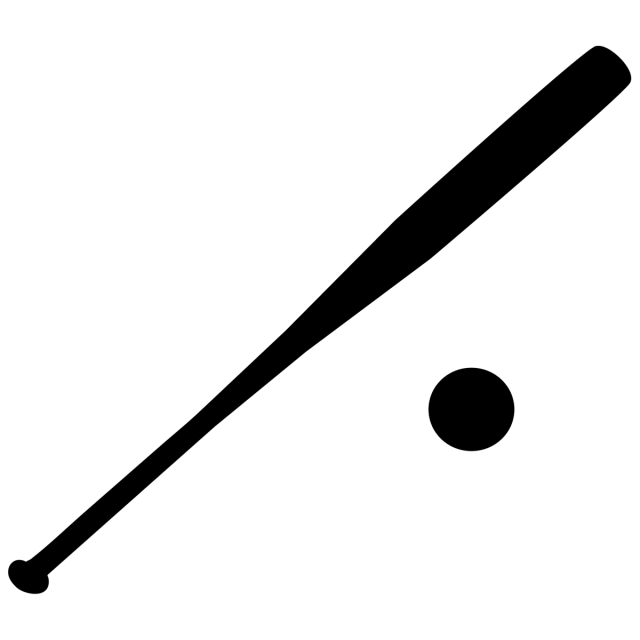 スポーツ バットとボール シルエット 無料イラスト素材 素材ラボ