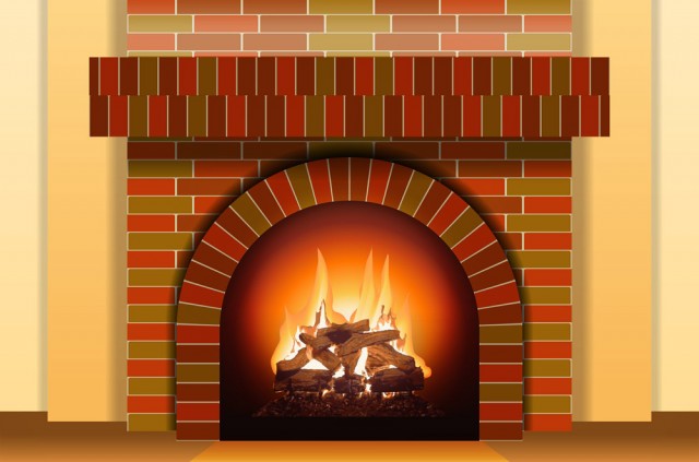 冬イメージ 暖炉の火 無料イラスト素材 素材ラボ