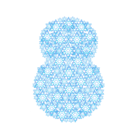 雪の結晶の雪だる…