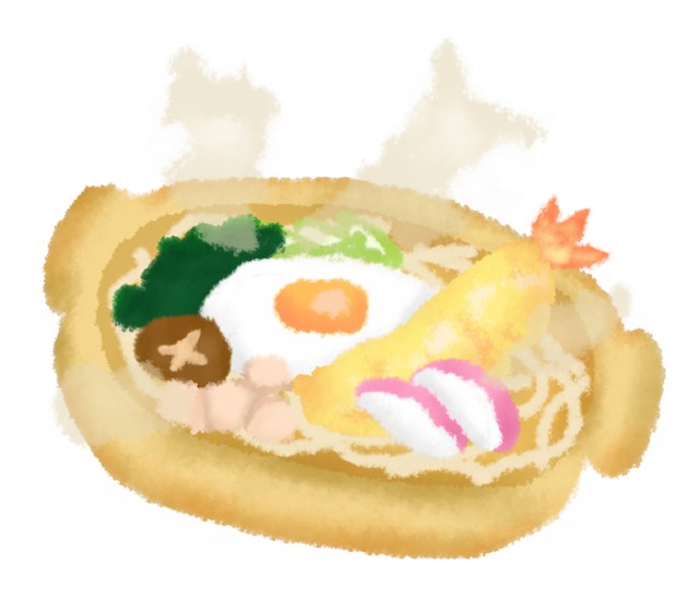 ほかほか鍋焼きうどん 無料イラスト素材 素材ラボ