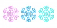 三色の雪の結晶