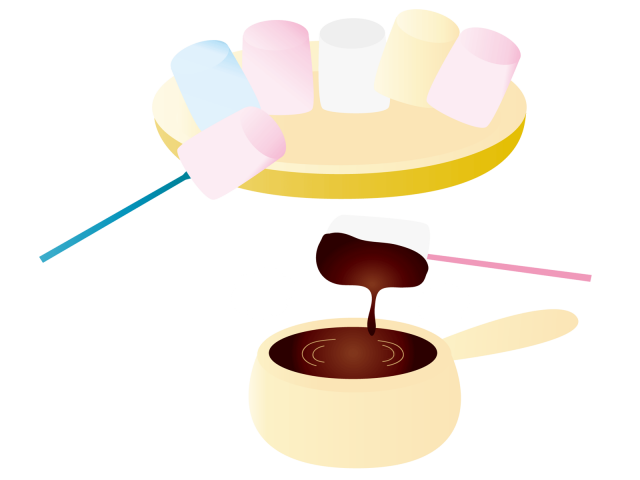 食べ物イラスト チョコレートフォンデュ 無料イラスト素材 素材ラボ