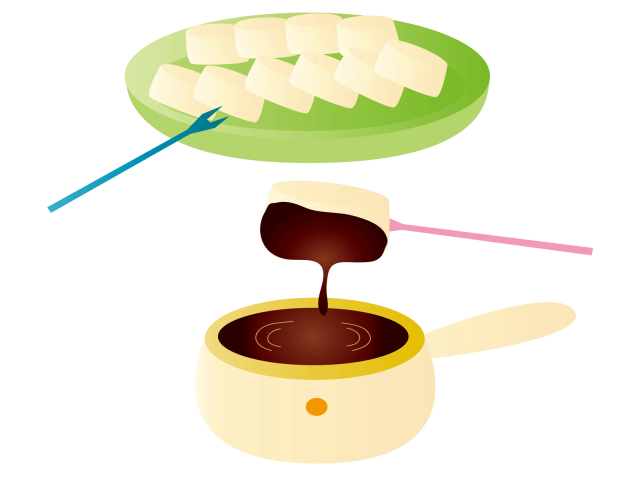 食べ物イラスト チョコレートフォンデュ 無料イラスト素材 素材ラボ