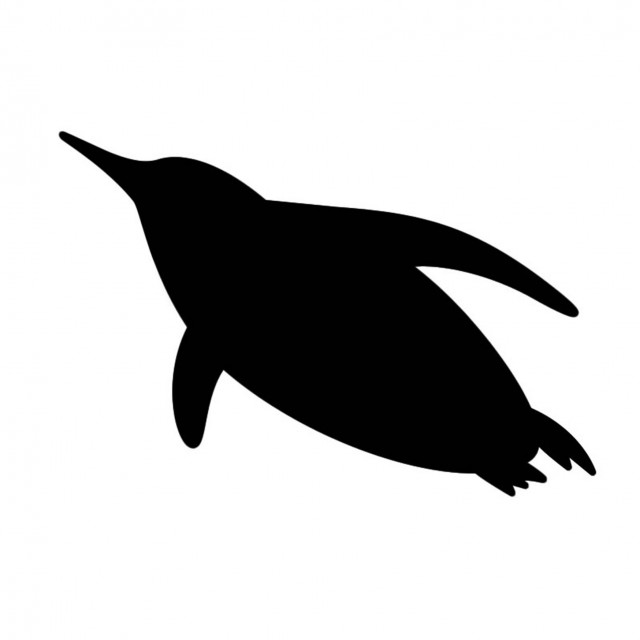 ペンギン シルエット 無料イラスト素材 素材ラボ