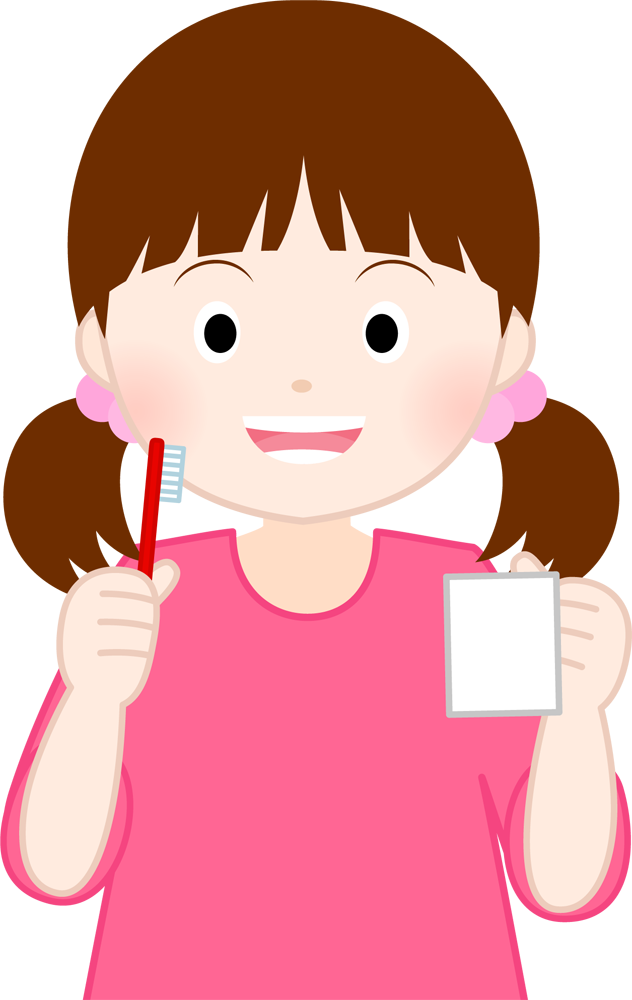 歯磨きをする女の子 Csai Png 無料イラスト素材 素材ラボ