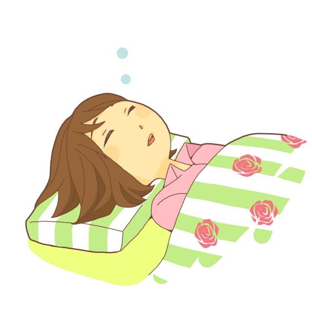 睡眠中の女性 無料イラスト素材 素材ラボ