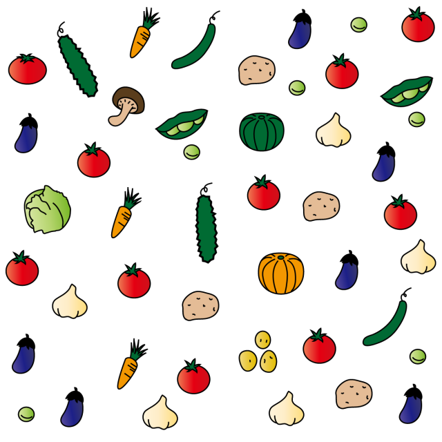 野菜パターン 無料イラスト素材 素材ラボ