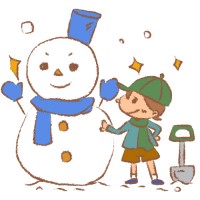 雪だるまを作って…