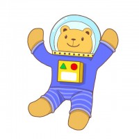 宇宙飛行士のクマ…