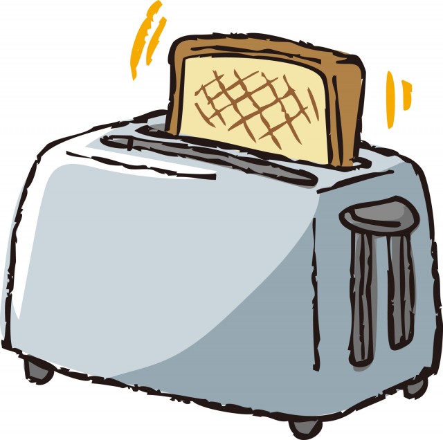 トースターとパン 無料イラスト素材 素材ラボ