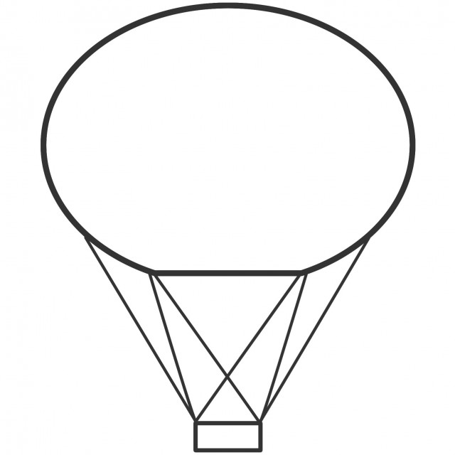 無地の気球 無料イラスト素材 素材ラボ