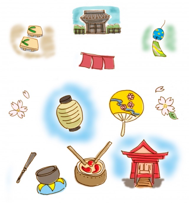 アイコン素材 手描き 京都のイメージ 02 無料イラスト素材 素材ラボ