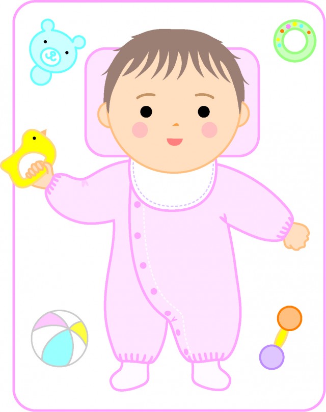 赤ちゃん 女の子 無料イラスト素材 素材ラボ